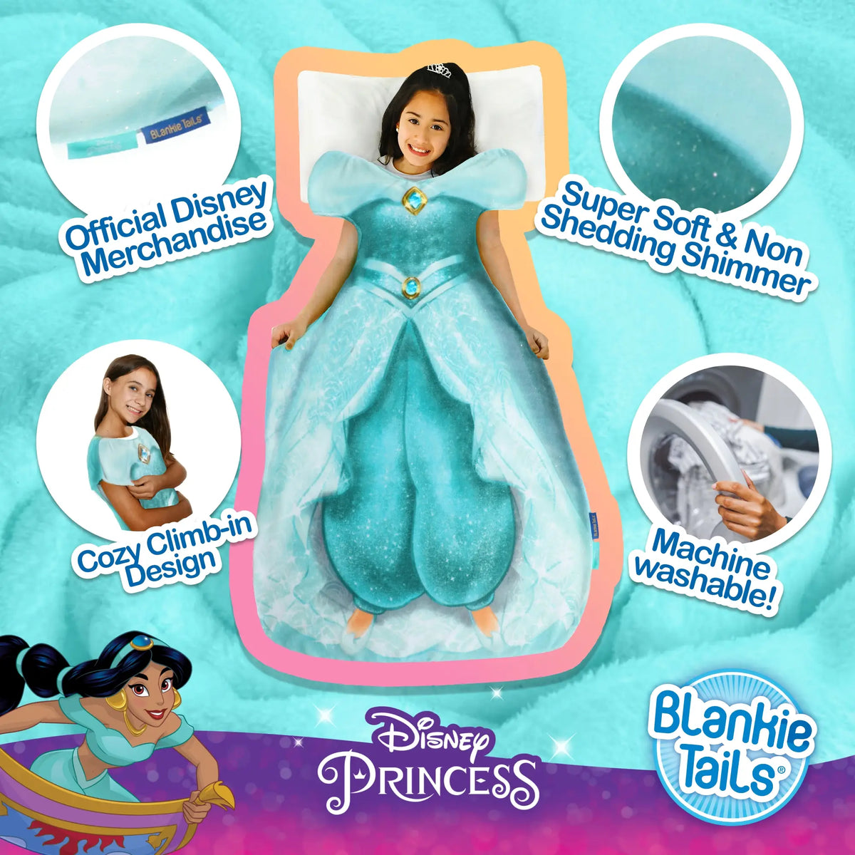 Princess Jasmine Blankie Tails kolorwondercrafts