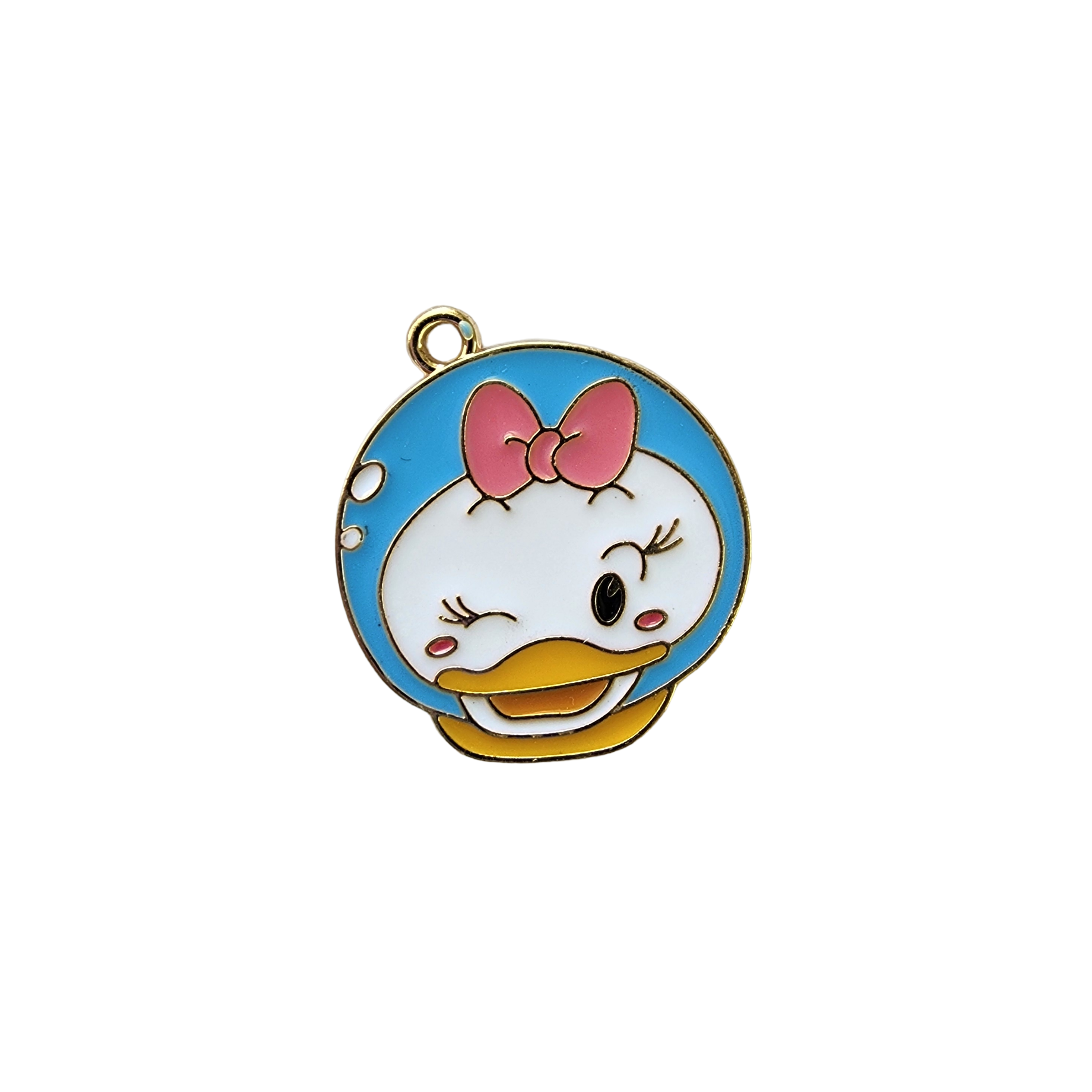 Enamel Miss Duck Metal Charm