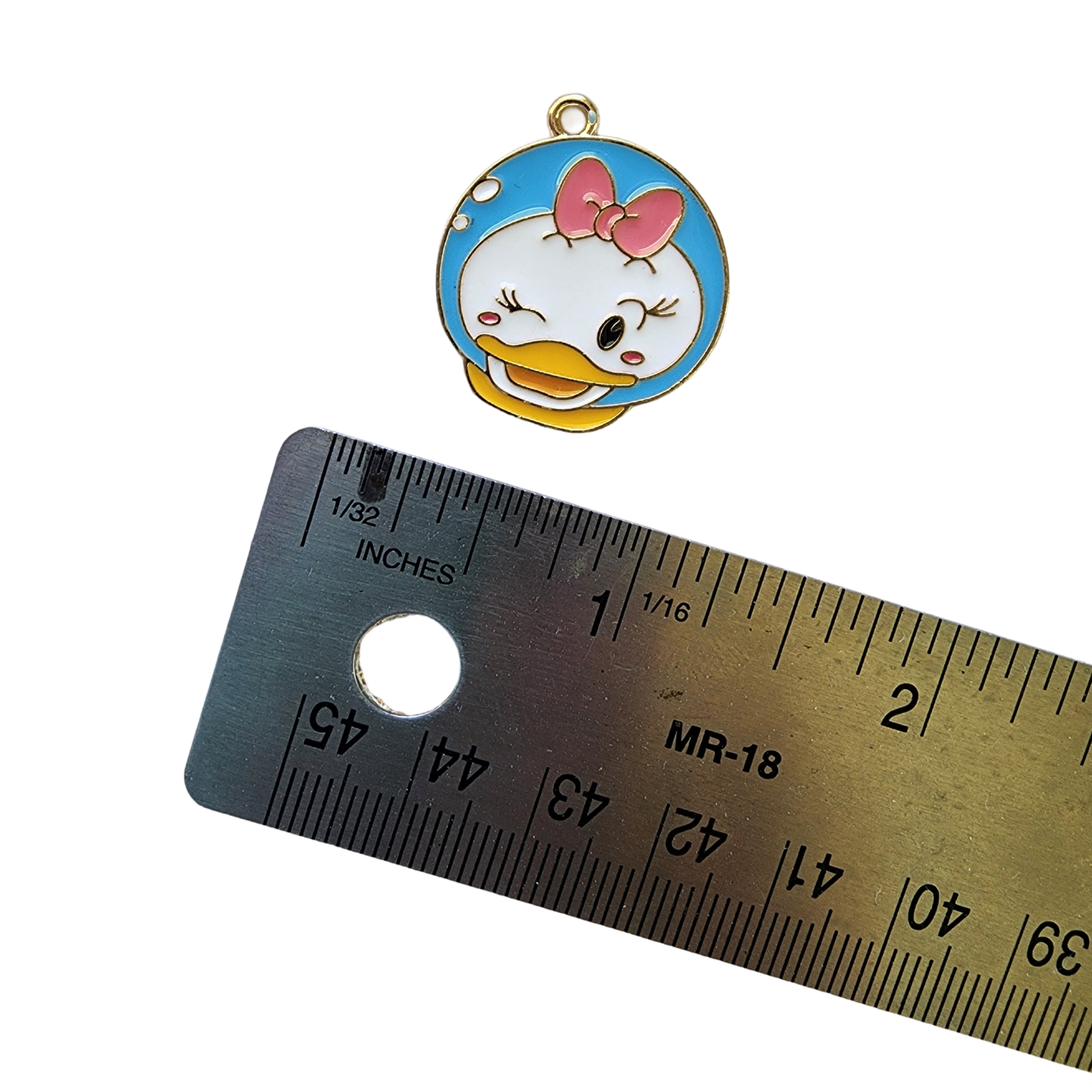 Enamel Miss Duck Metal Charm