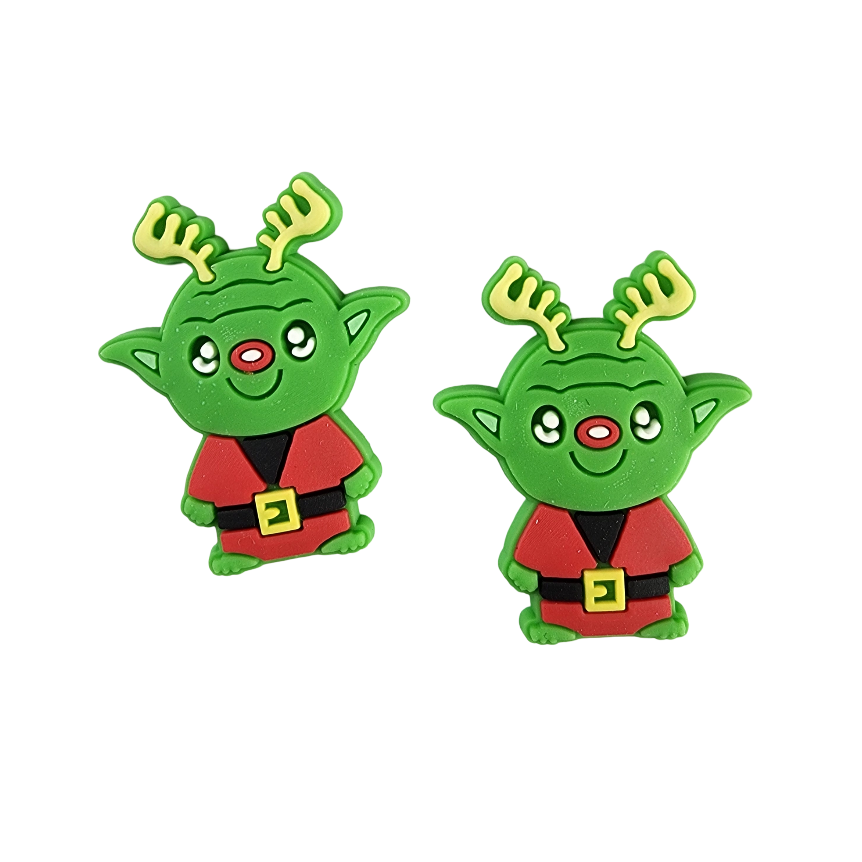 2pc Christmas Alien Soft PVC Resin