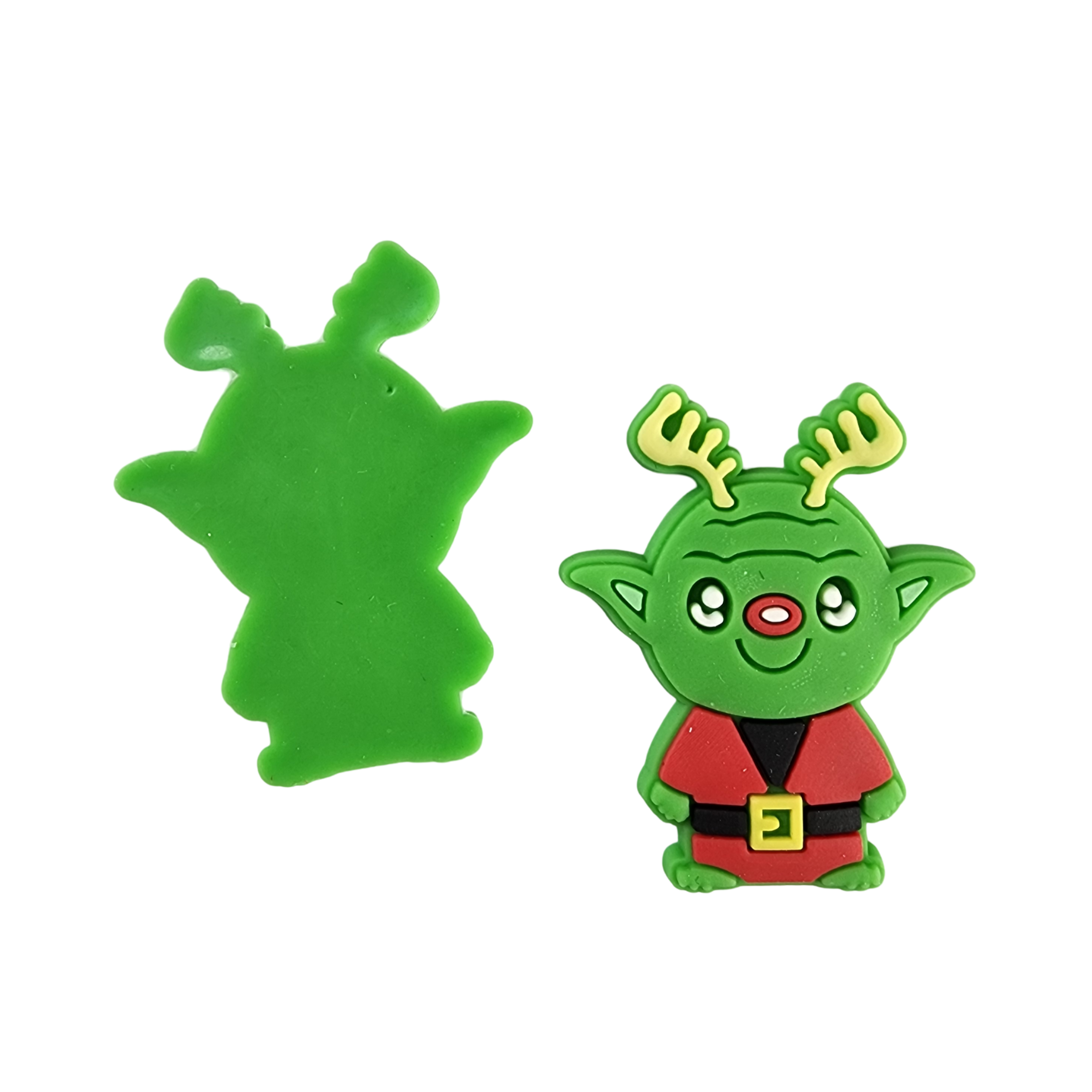 2pc Christmas Alien Soft PVC Resin