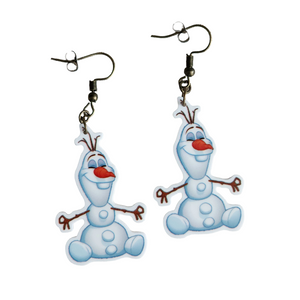 Frozen Snowman Drop Earrings