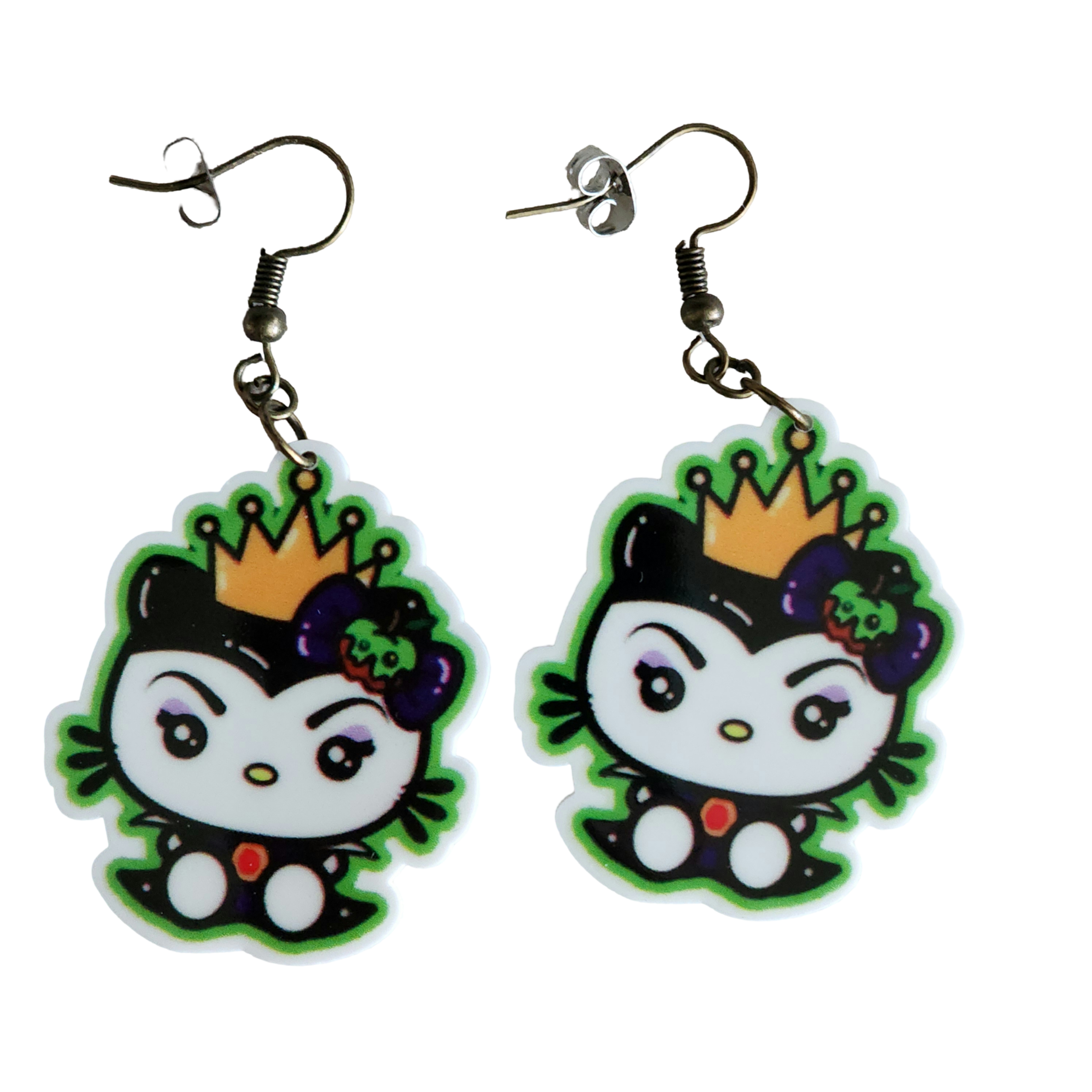 Evil Queen Kitty Drop Earrings