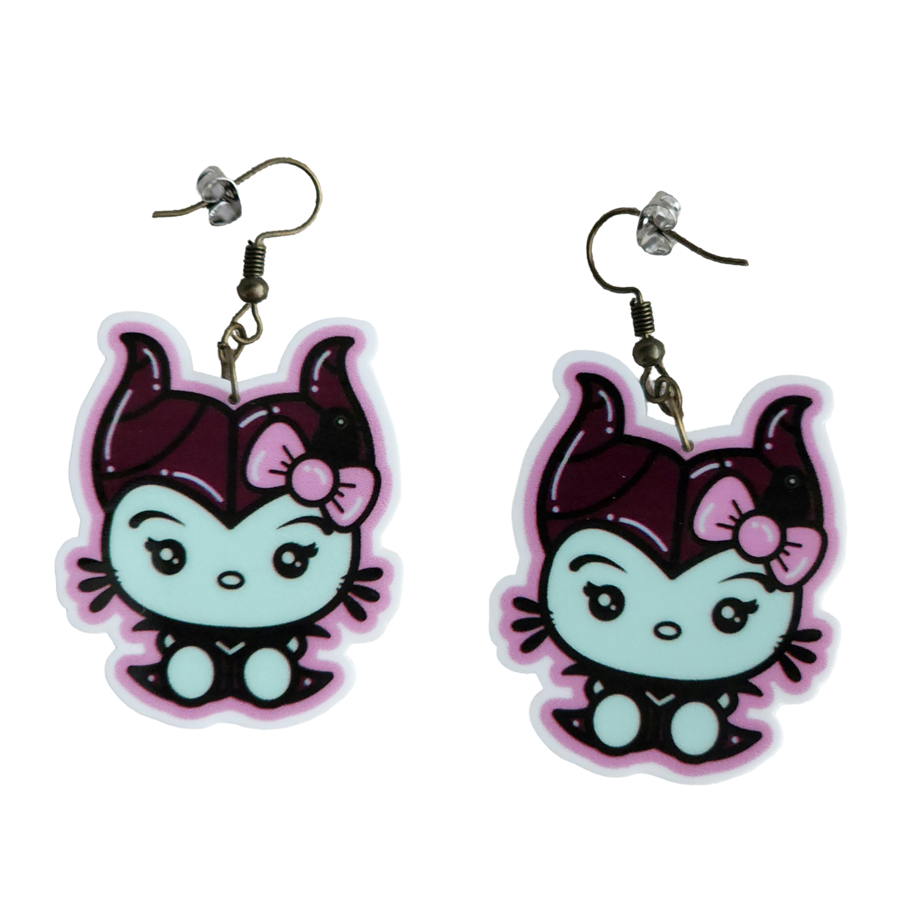 Maleficent Kitty Drop Earrings