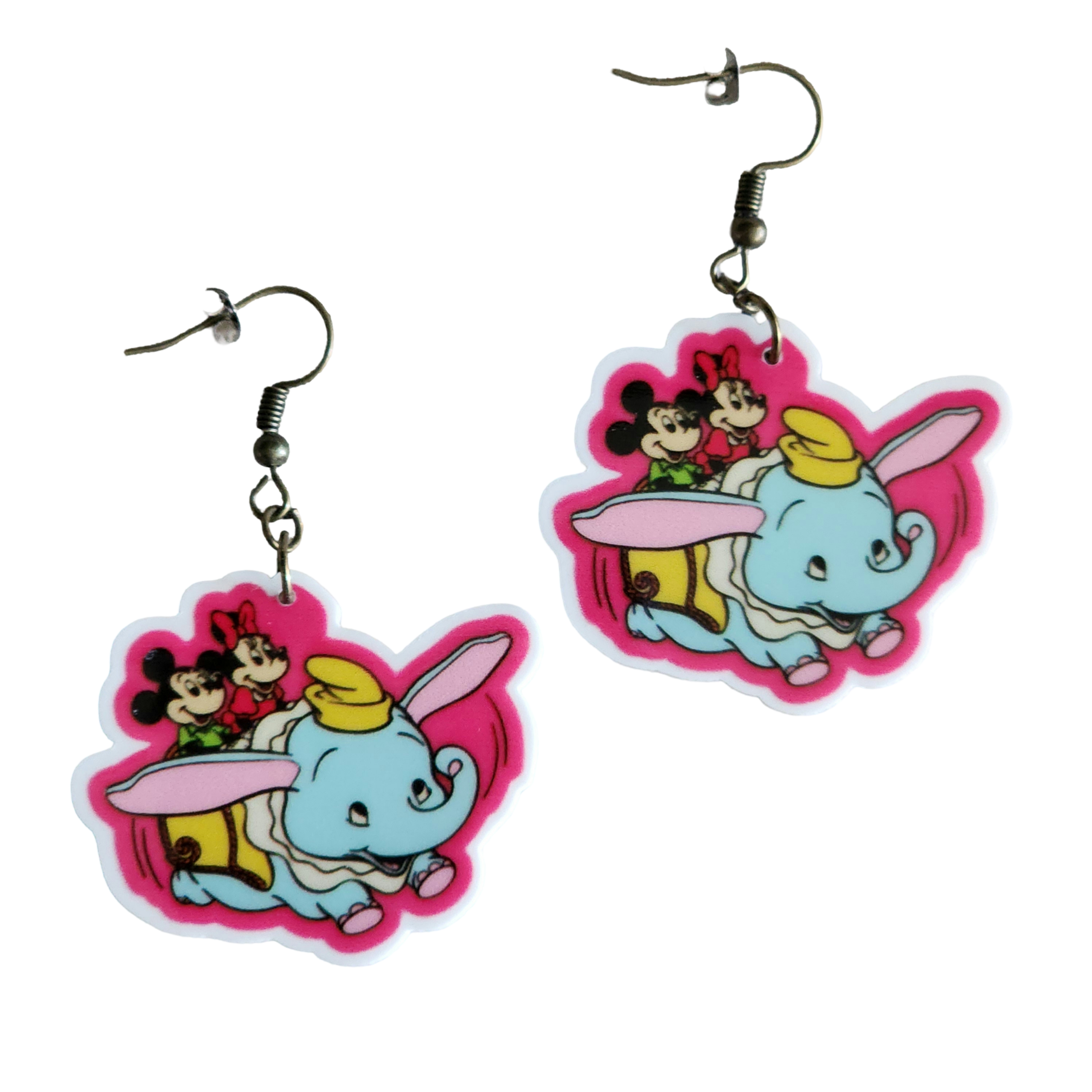 Flying Elephant Ride Drop Earrings