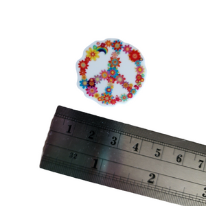 2pc Floral Peace Sign Planar Resin