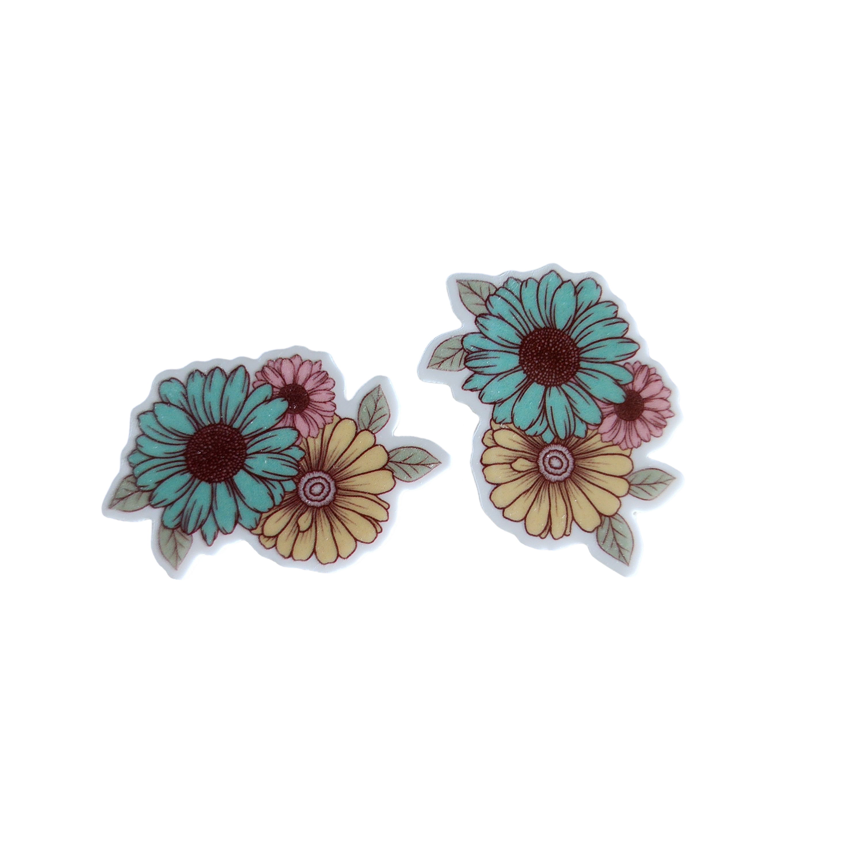 2pc Spring Floral Planar Resin