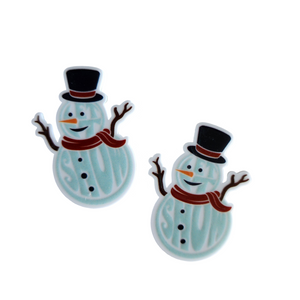 2pc Let is Snowman Planar Resin