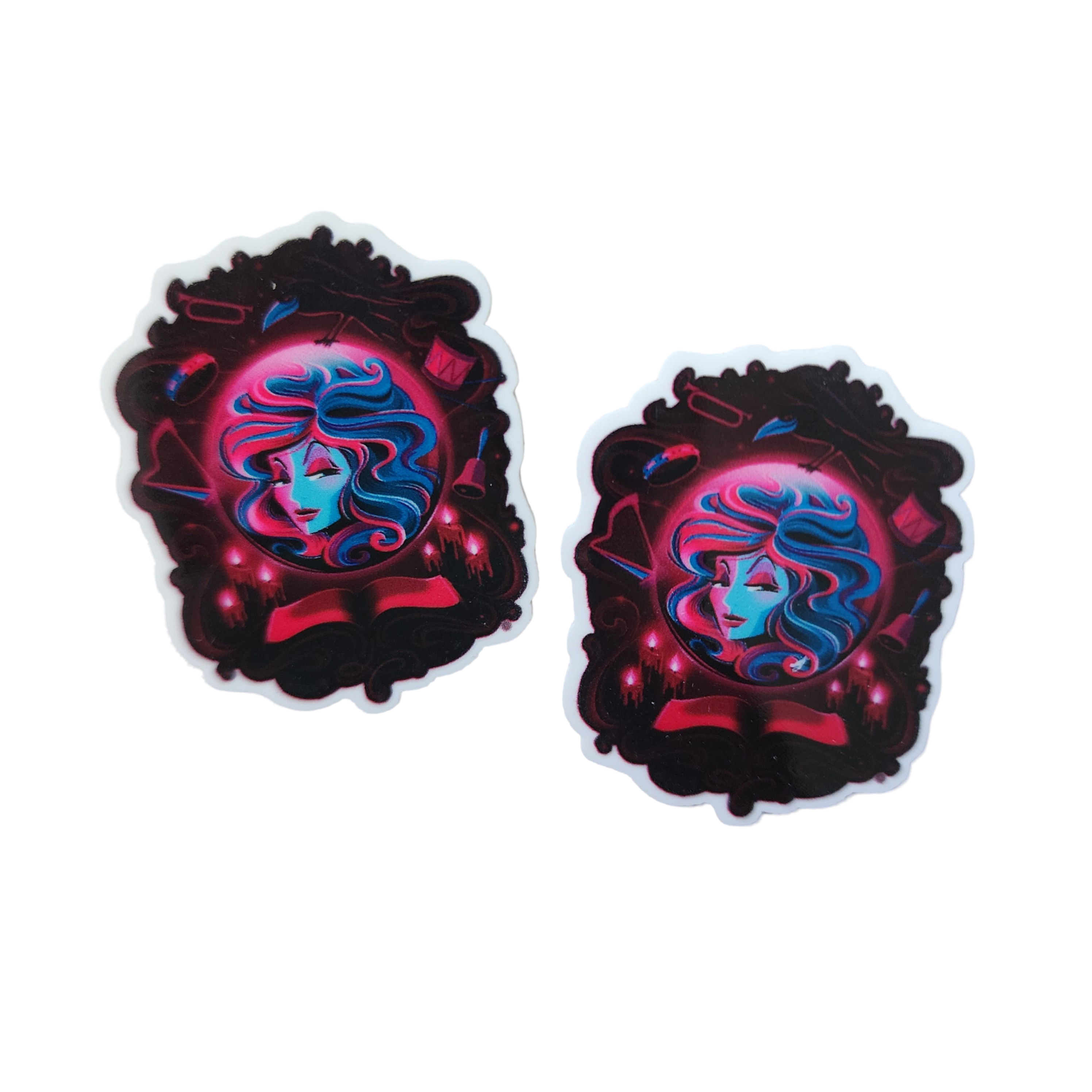 2pc Haunted Mansion Fortune Teller Planar Resin