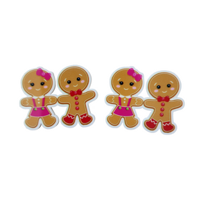 2pc Gingerbread Couple Planar Resin