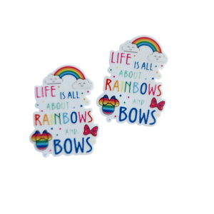 2pc Rainbows and Bows Mouse Planar Resin