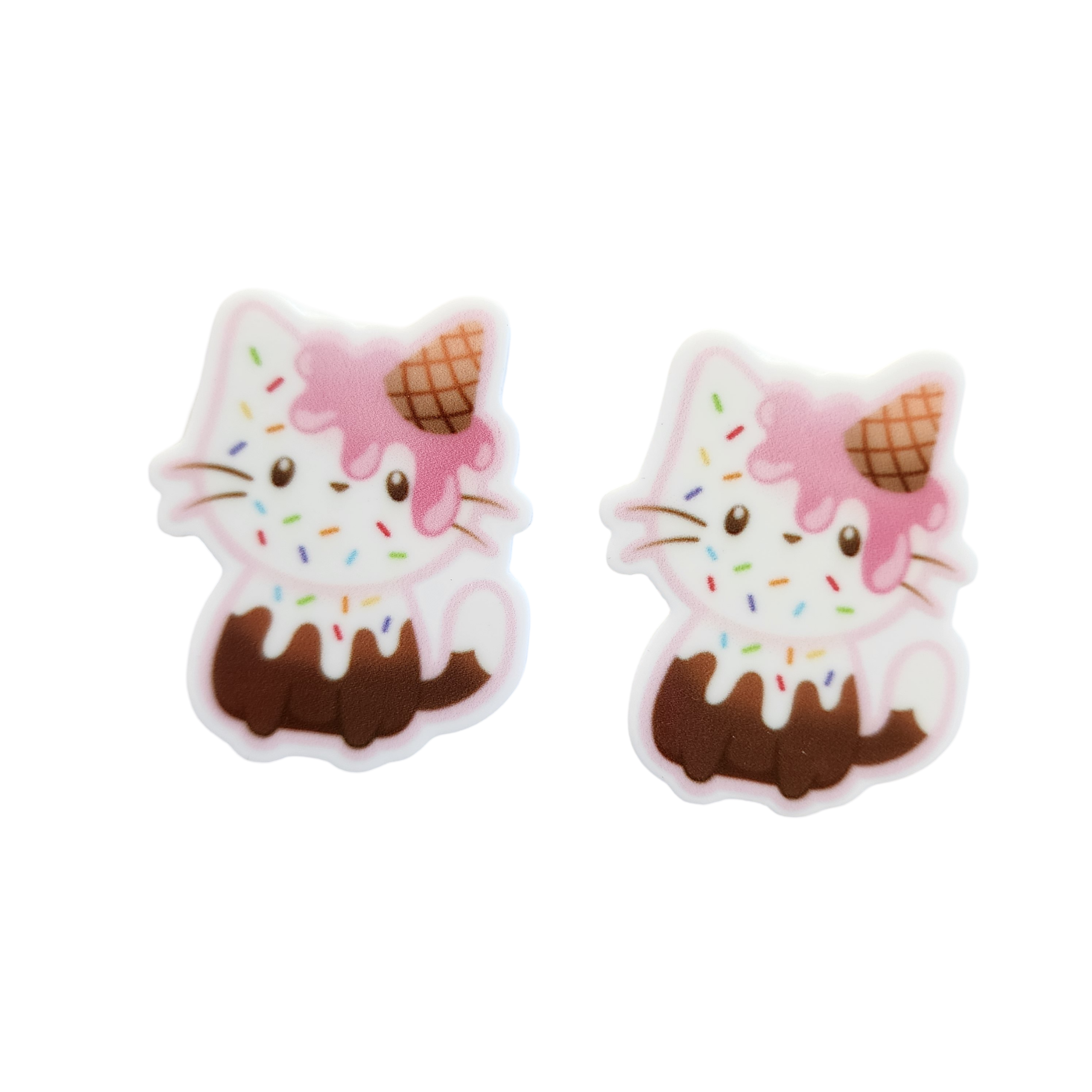 2pc Ice-cream Kitty Planar Resin