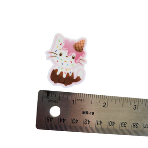 2pc Ice-cream Kitty Planar Resin