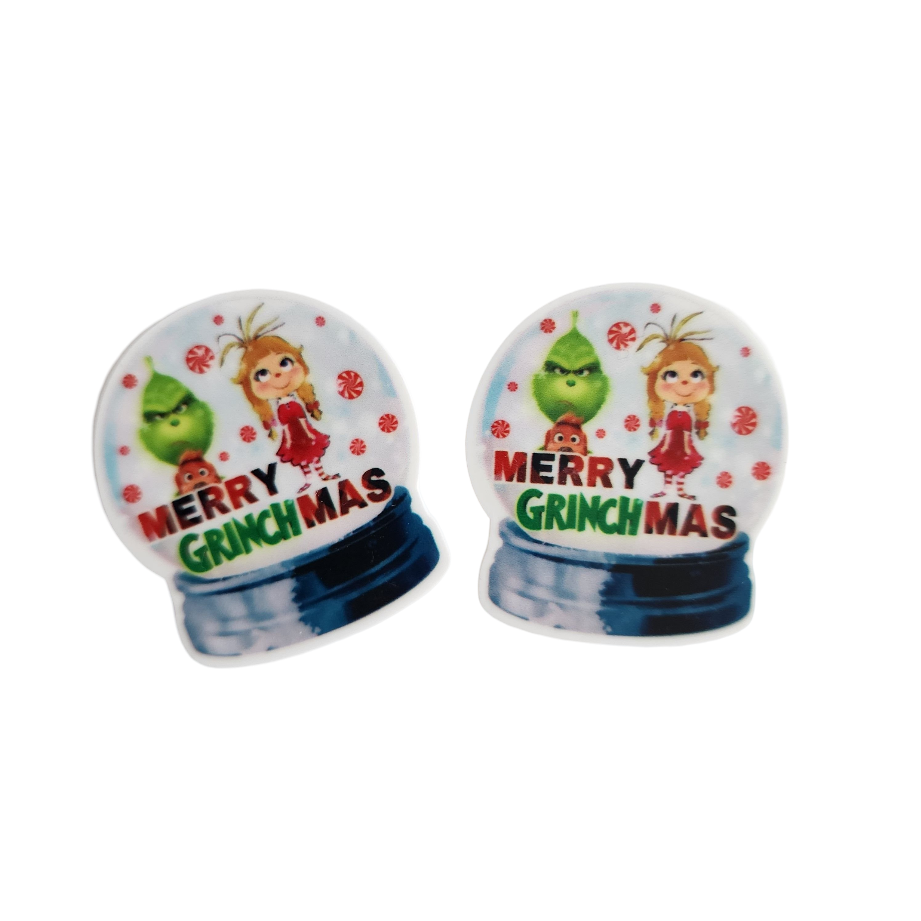 2pc Merry Grinchmas Globe Planar Resin