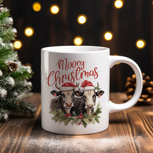 Mooey Christmas Cow Ceramic Mug