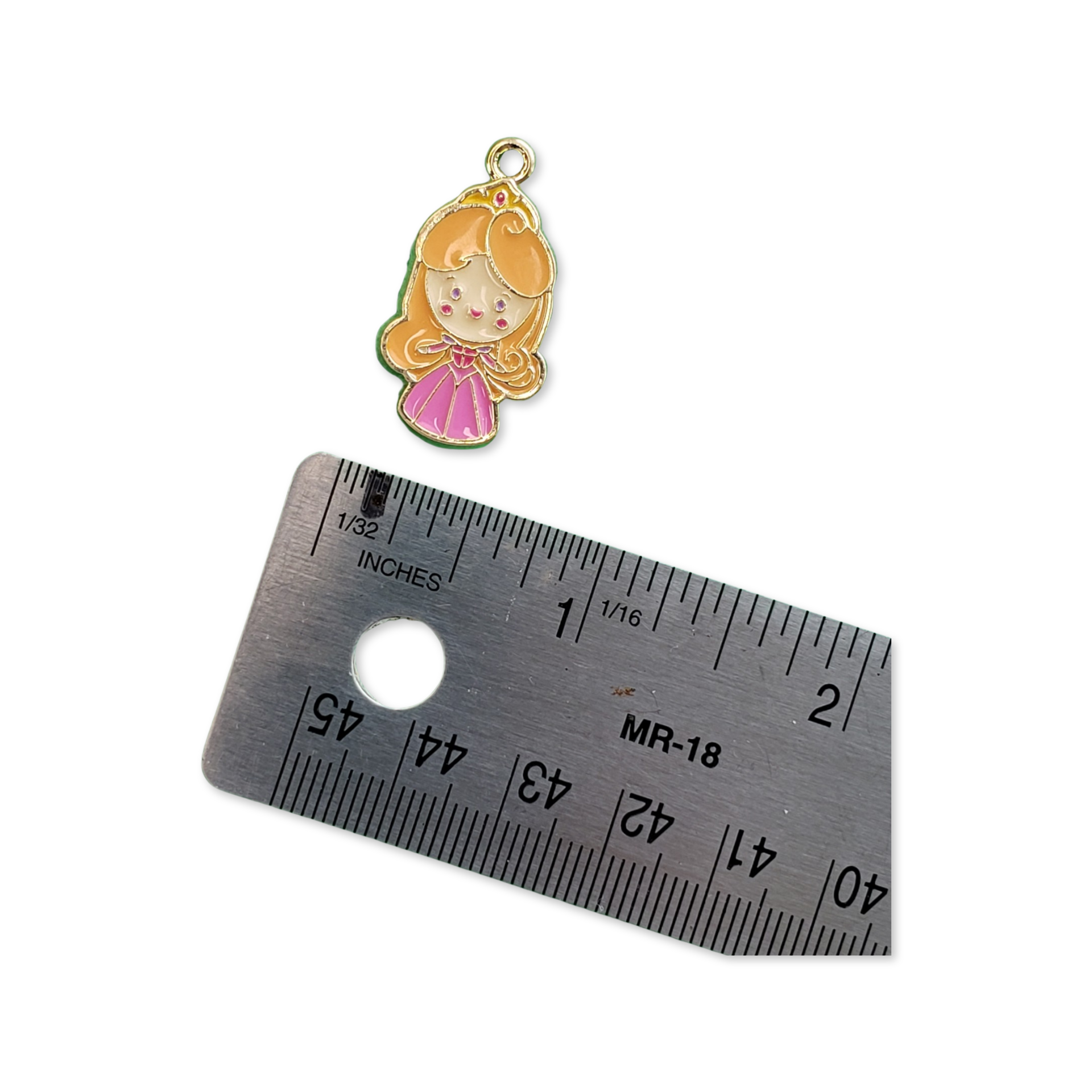 Enamel Sleeping Princess Metal Charm