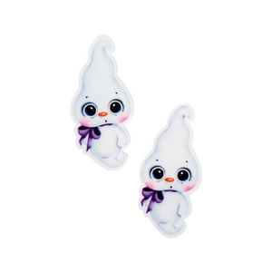 2pc Kawaii Ghost Planar Resin