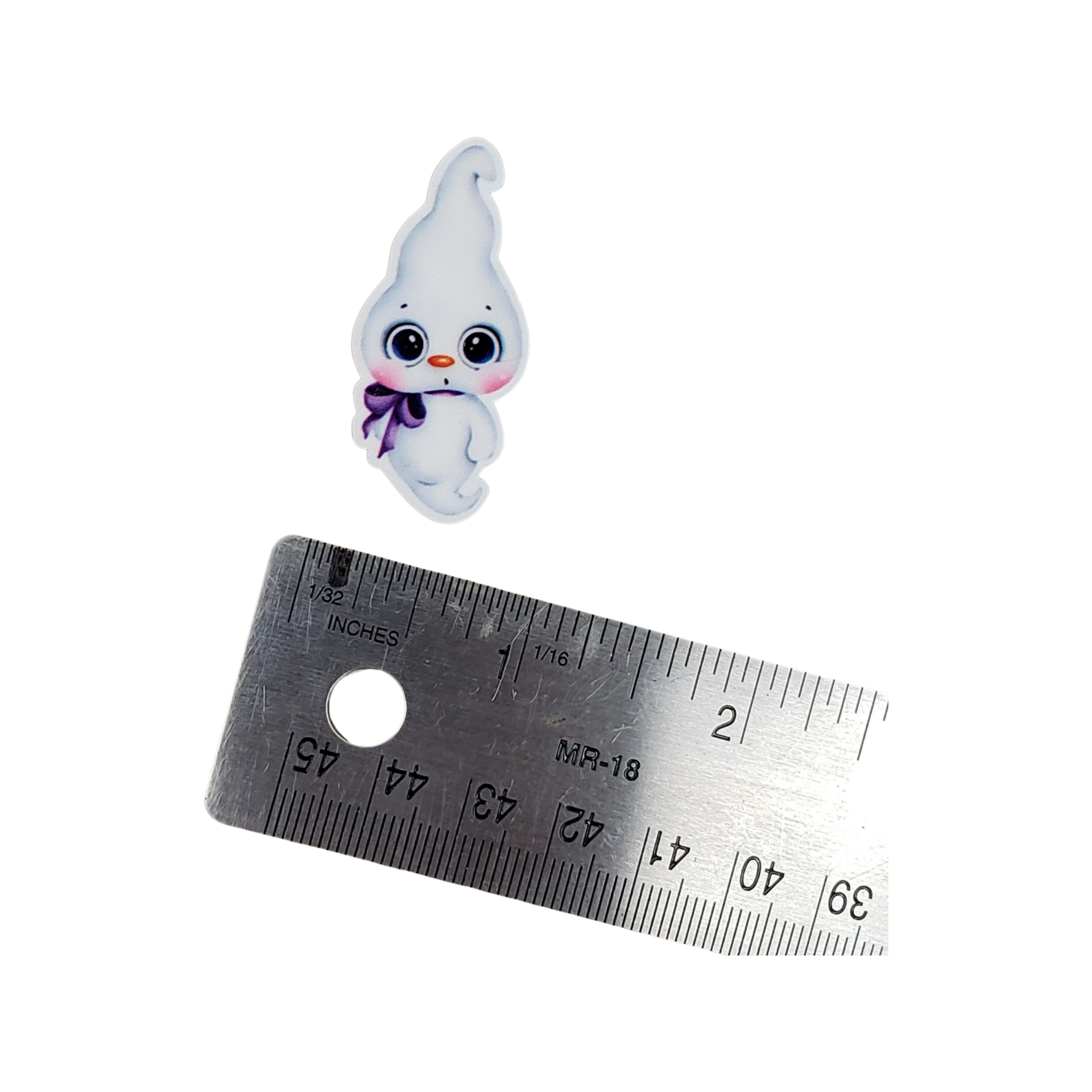 2pc Kawaii Ghost Planar Resin