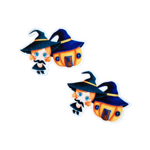 2pc Halloween Witch Planar Resin