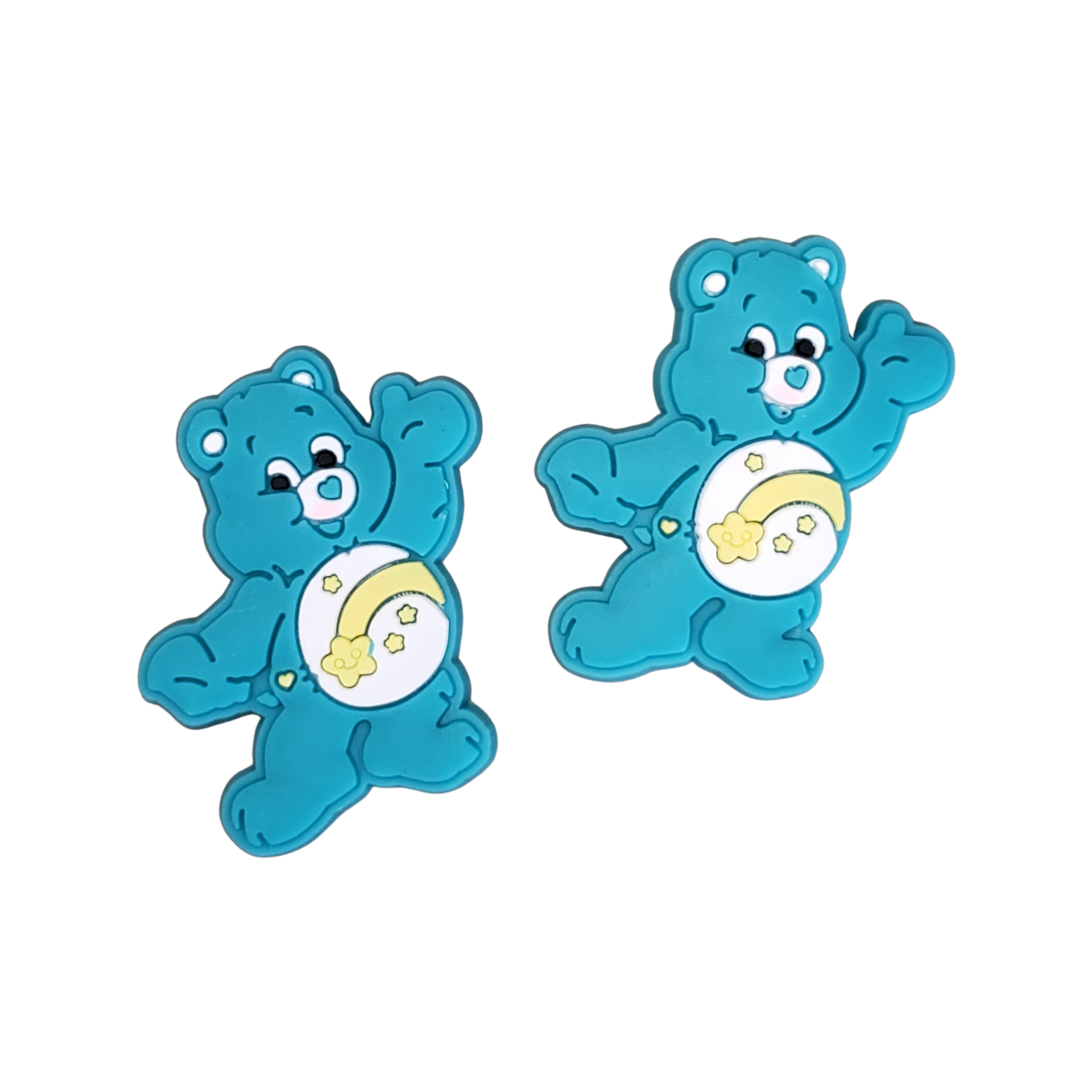 2pc Teal Bear Soft PVC Resin