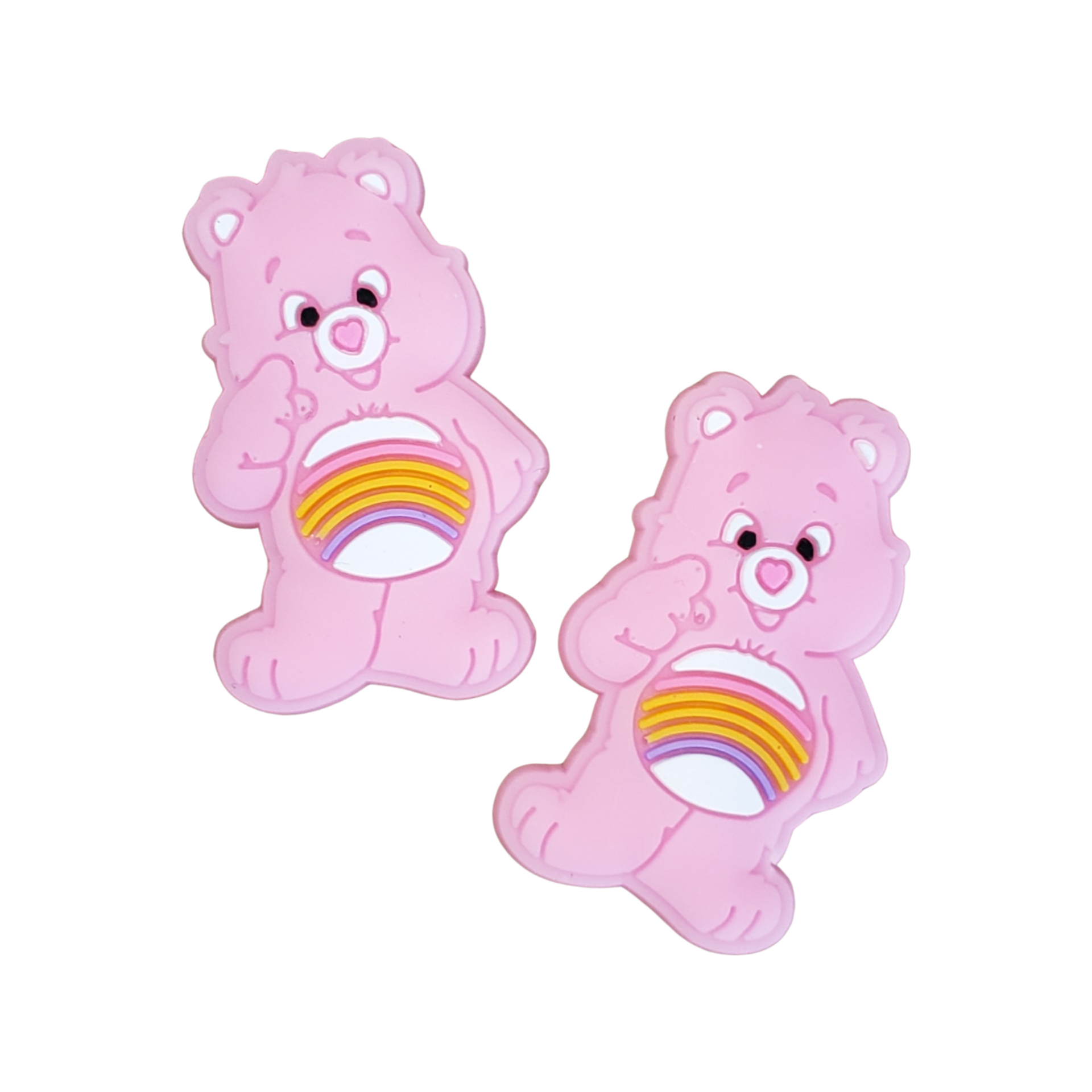 2pc Light Pink Bear Soft PVC Resin