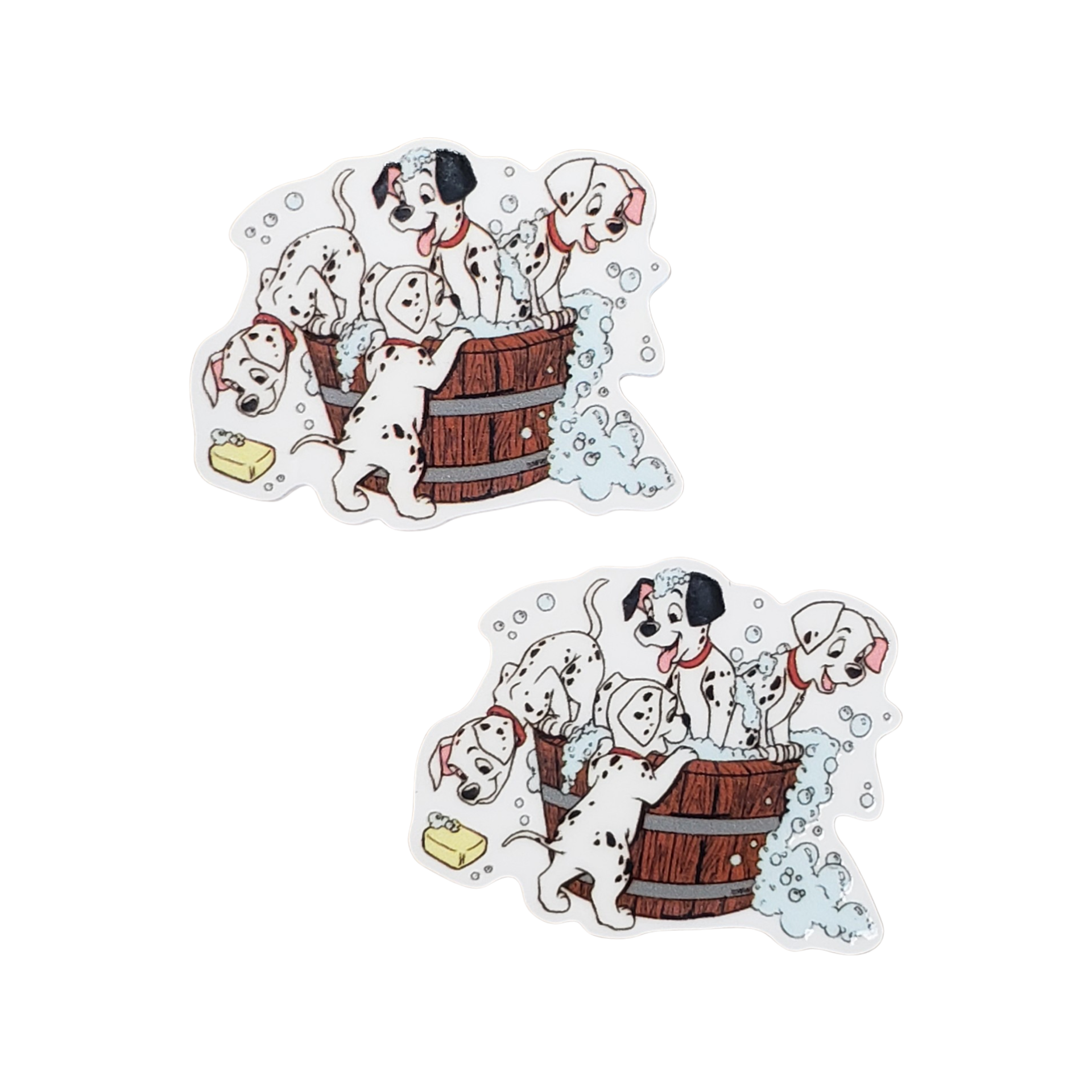 2pc Bath Time Dalmatians Planar Resin