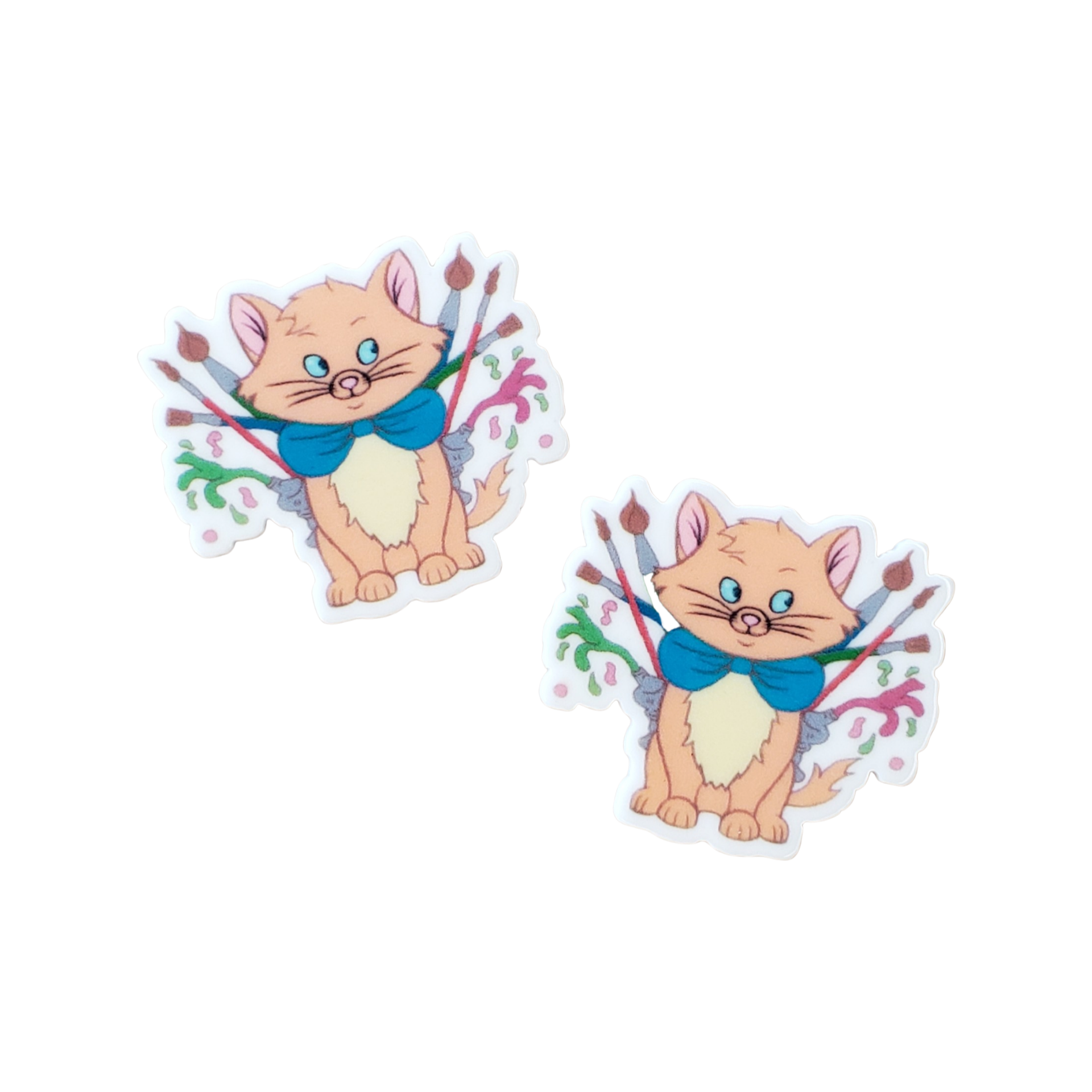 2pc Artsy Cat Planar Resin