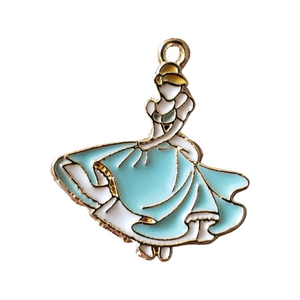 Enamel Cinders Princess Metal Charm