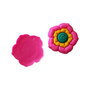 2pc Pink Spring Flowers Soft PVC Resin