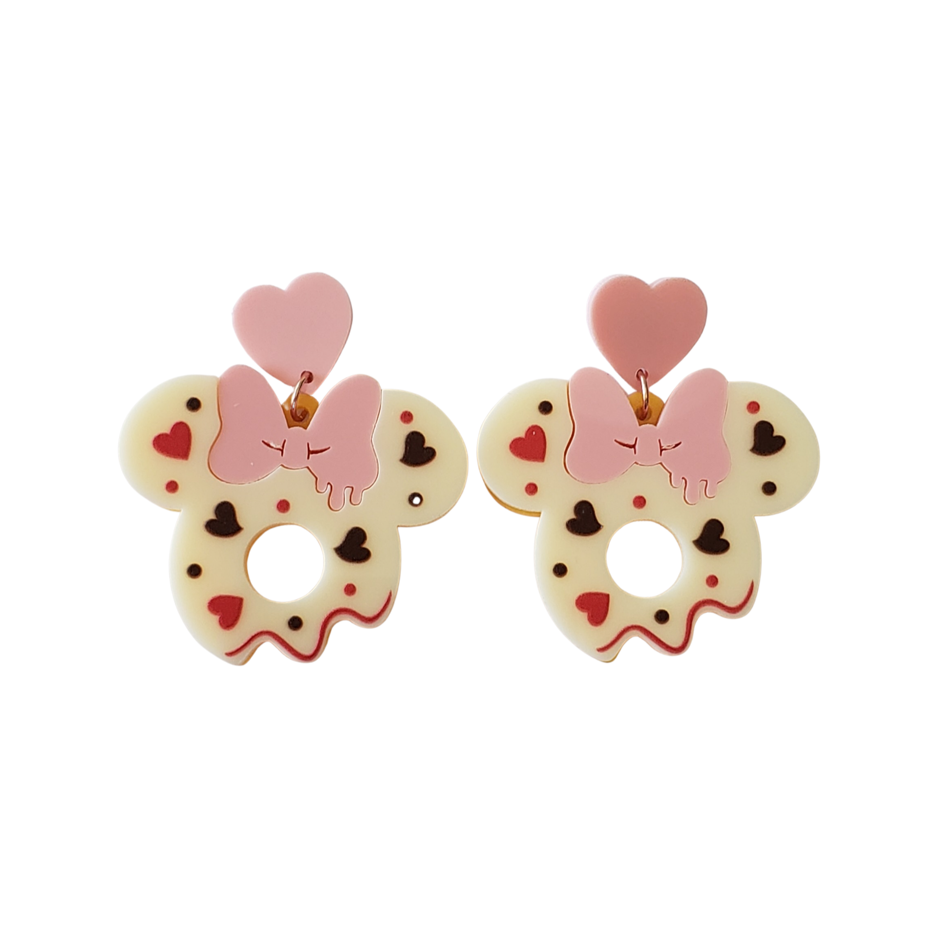 Mouse Donut Drop Earrings