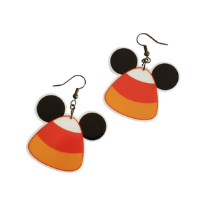 Candy Corn Mouse Drop Earrings