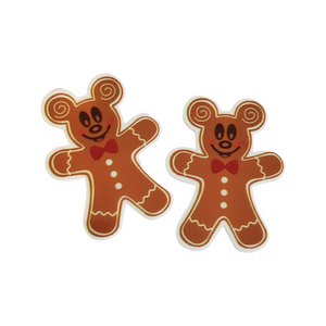 2pc Gingerbread Mouse Planar Resin