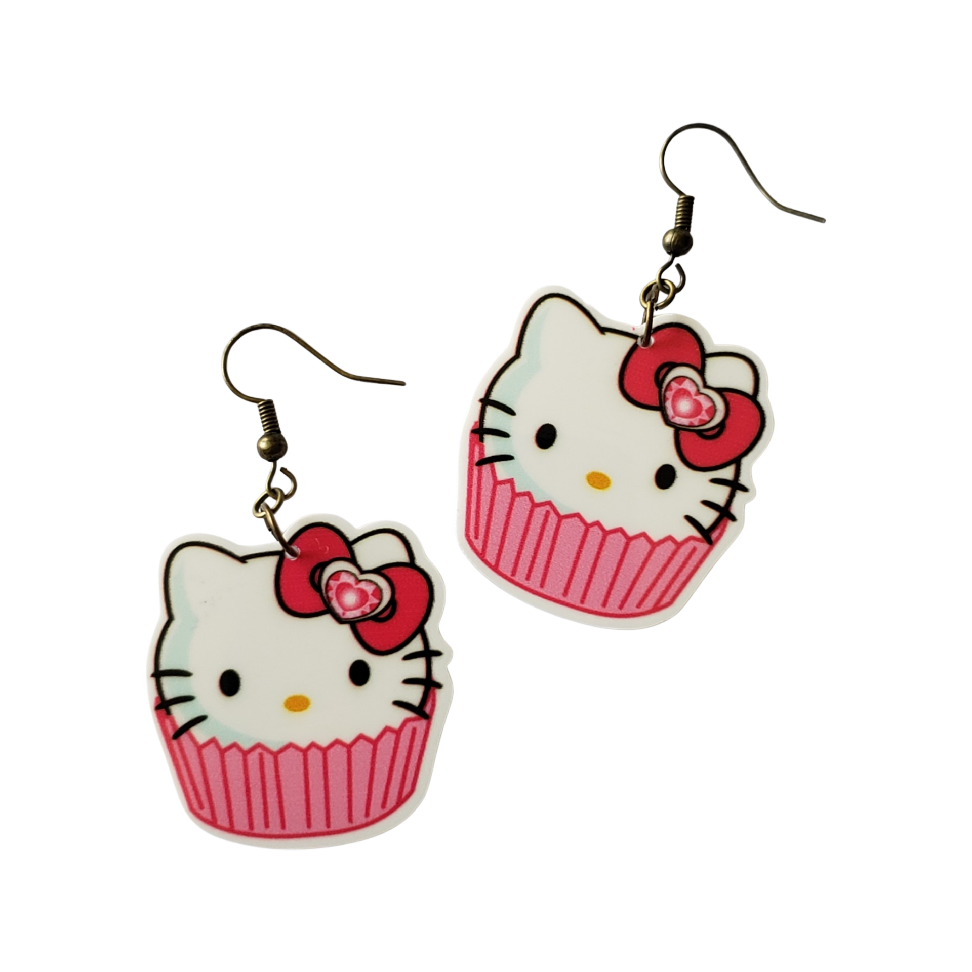 Cupcake Kitty Drop Earrings