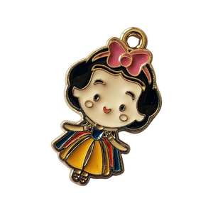 Enamel Princess Snow White Metal Charm