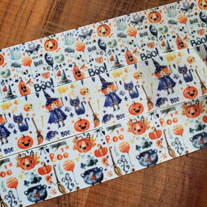 1.5" Halloween Ghost Printed Grosgrain Ribbon