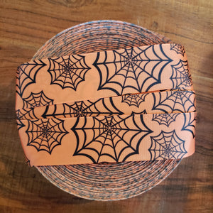 1.5" Spider Web Halloween Printed Ribbon