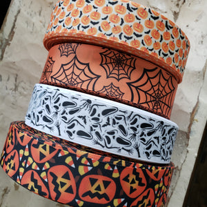 1.5" Halloween Pumpkin Printed Grosgrain Ribbon