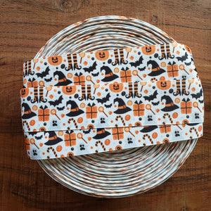 1.5" Witchy Halloween Printed Grosgrain Ribbon