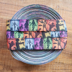 1" Halloween Horror Movie Printed Grosgrain Ribbon