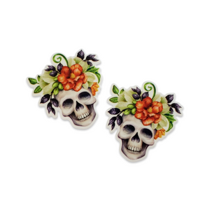 2pc Sugar Skull A Planar Resin