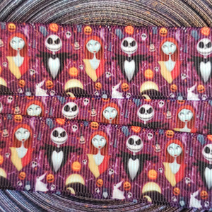 1" Jack and Sally Printed Grosgrain Ribbon