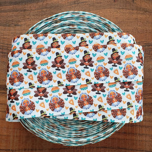 1.5" Thanksgiving Turkey Printed Grosgrain Ribbon