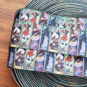 1.5" Haunted Mansion Villain's Printed Grosgrain Ribbon