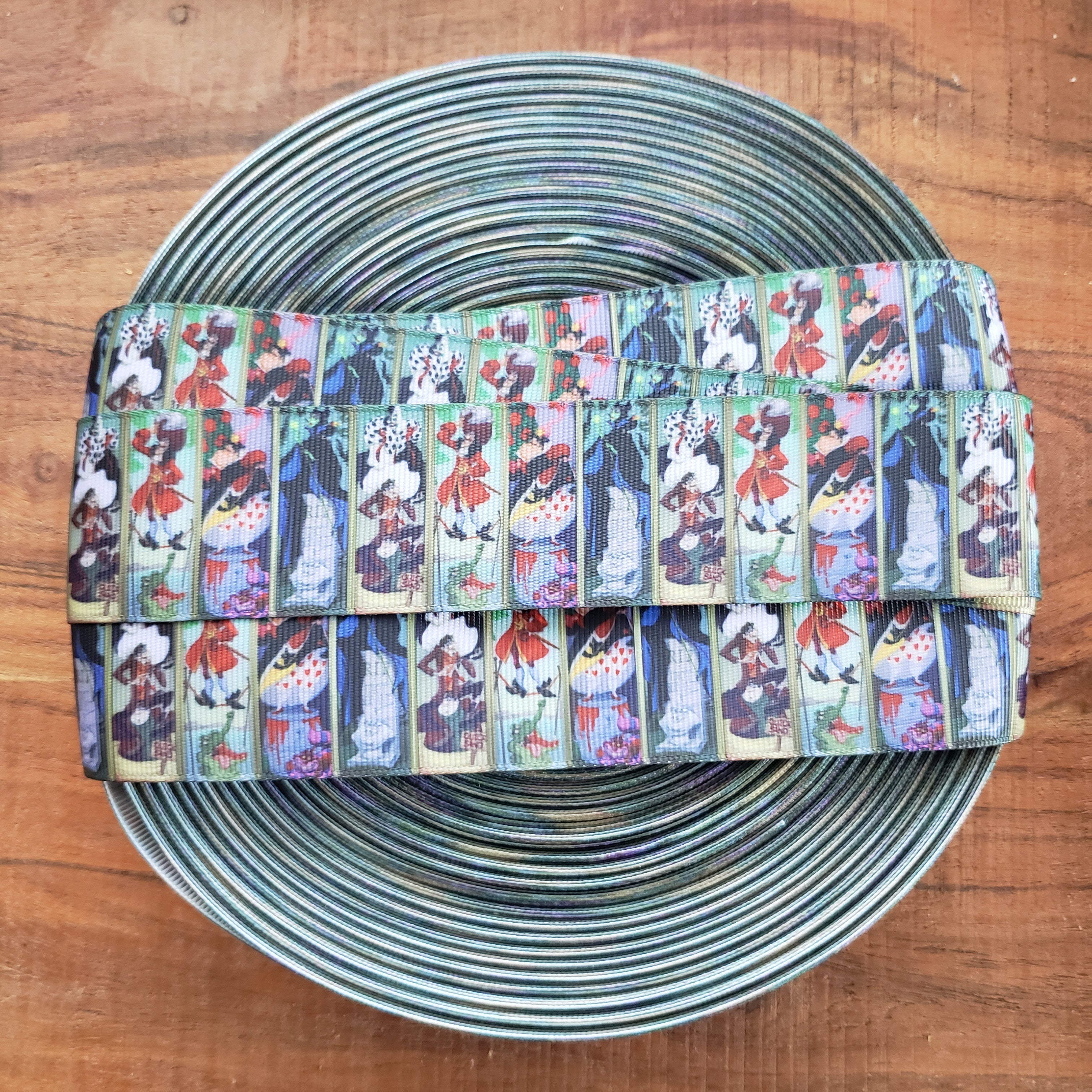 1.5" Haunted Mansion Villain's Printed Grosgrain Ribbon