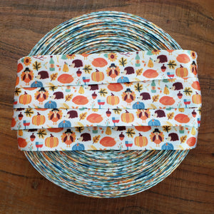 1" Thanksgiving Printed Satin Ribbon