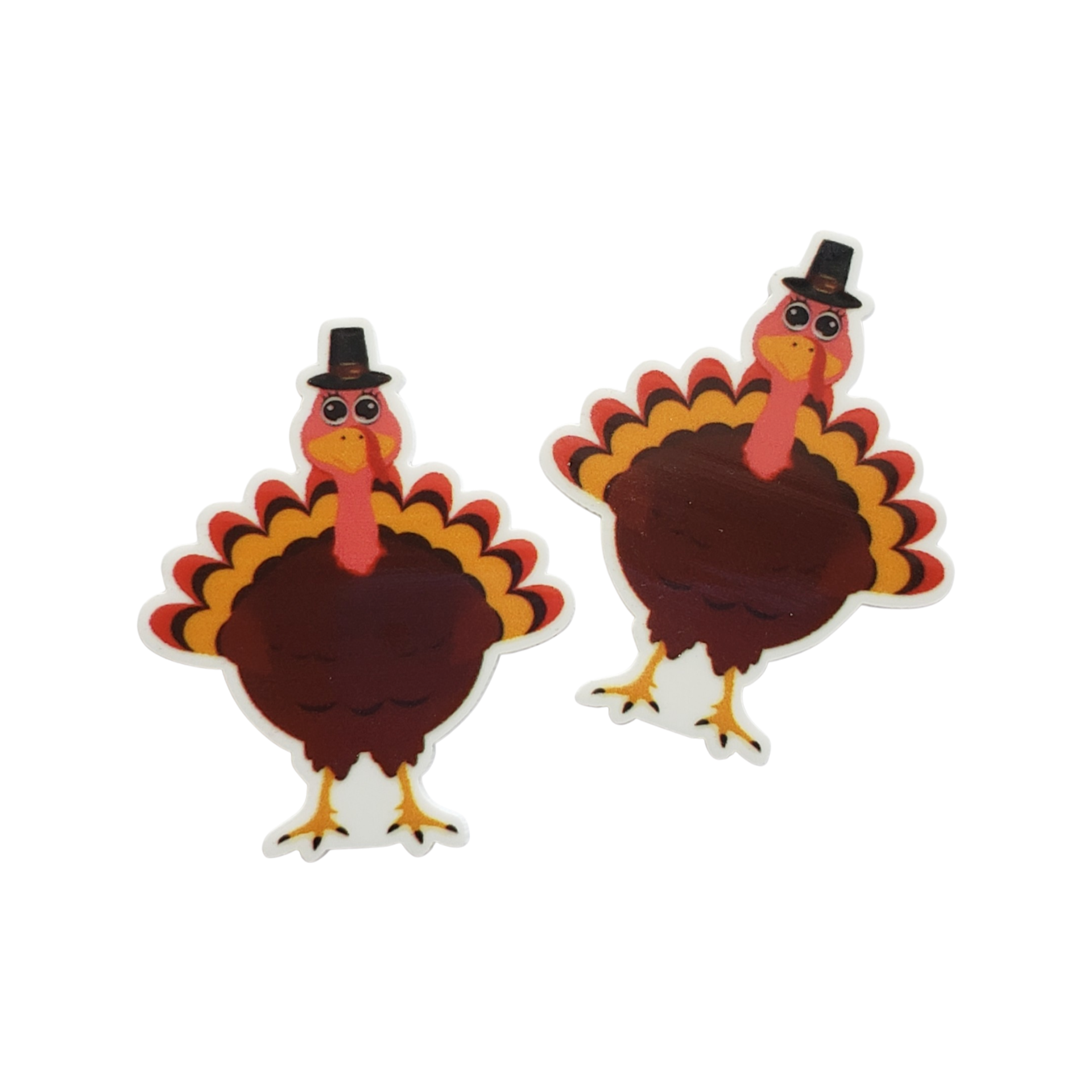 2pc Thanksgiving Turkey Planar Resin