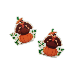 2pc Thanksgiving Turkey Planar Resin