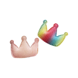 2pc Rainbow Crown Padded Hair Applique