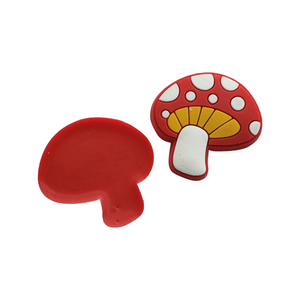 2pc Red Mushroom Soft PVC Resin