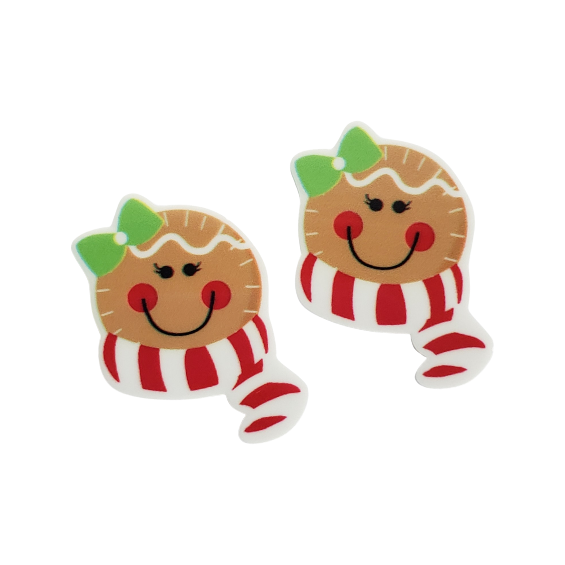 2pc Gingerbread Girl Planar Resin